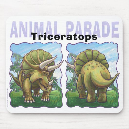 Tapis De Souris Cadeaux et Accessoires de Triceratops (Devant)