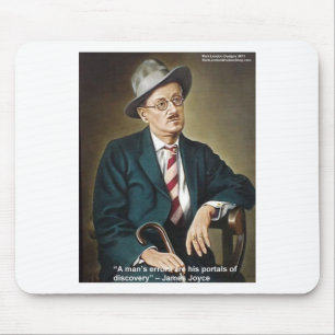 Tapis De Souris Cadeaux et Cartes de Citation James Joyce "Erreurs