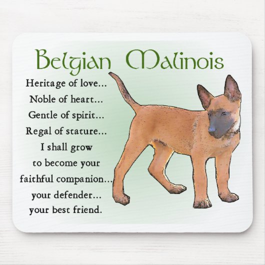 Tapis De Souris Cadeaux Malinois belges (Devant)