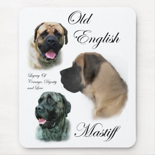 Tapis De Souris Cadeaux Mastiff anglais anciens (Devant)