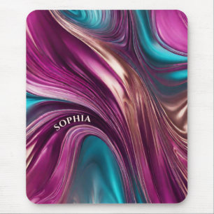 Tapis De Souris Cadeaux Modernes pour Elle - Magenta Turquoise et