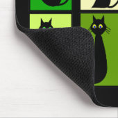 Tapis De Souris Cadeaux noirs d'amoureux de les chats (Coin)