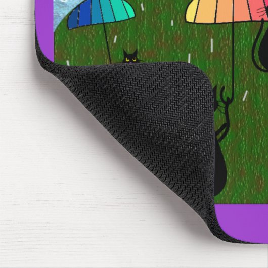 Tapis De Souris Cadeaux noirs d'art d'amoureux de les chats (Coin)