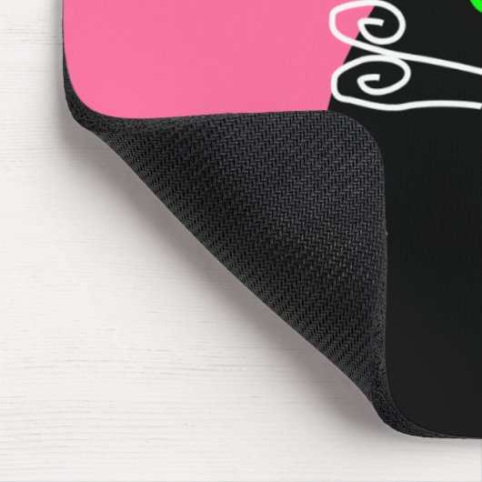 Tapis De Souris Cadeaux noirs d'art d'amoureux de les chats (Coin)