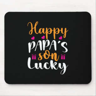 Tapis De Souris Cadeaux papa Heureux Fils de Papa chanceux