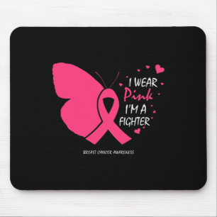 Tapis De Souris Cadeaux Papillons Je Porte Un Combat Rose Cancer D