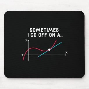 Tapis De Souris Cadeaux pour prof de maths - Parfois je pars sur u