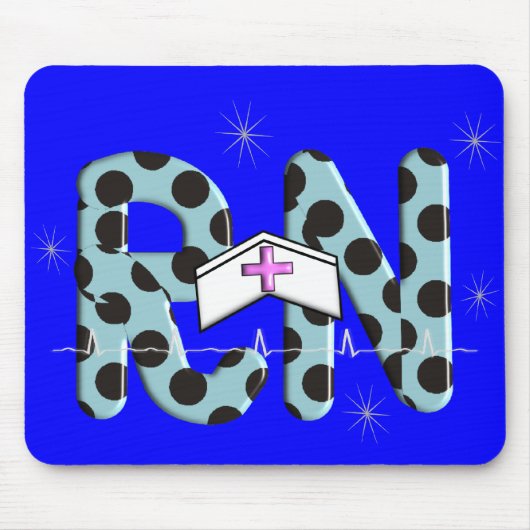 Tapis De Souris Cadeaux "RN " d'infirmier autorisé (Devant)