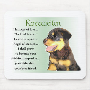 Tapis De Souris Cadeaux Rottweiler amoureux