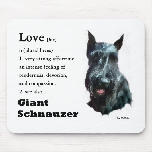 Tapis De Souris Cadeaux Schnauzer géant (Devant)