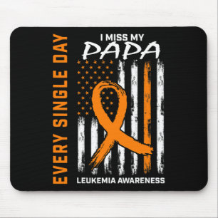 Tapis De Souris Cadeaux Sympathiques Perte De Papa Orange Leukemia