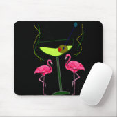 Tapis De Souris Cadeaux tropicaux d'art de Flamant rose (Avec souris)