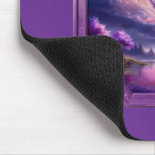 Tapis De Souris Cadre Beau Paysage Violet Avec Reflets (Coin)