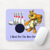 Tapis De Souris Cadre de bière de bowling (Avec souris)