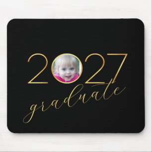 Tapis De Souris Cadre photo pour la promotion 2027 sur fond noir
