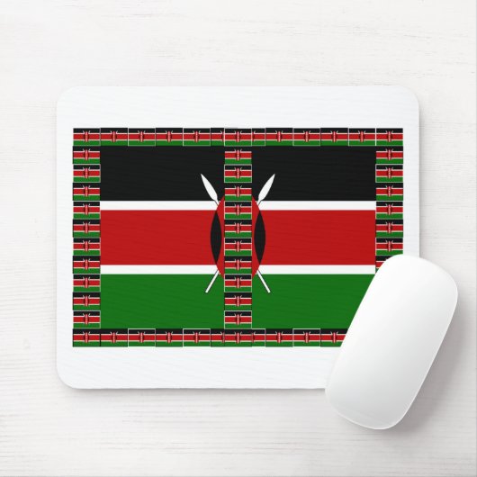 Tapis De Souris Cadres frontaliers du Kenya Seless Flags (Avec souris)