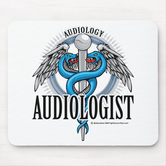 Tapis De Souris Caducée d'audiologiste (Devant)