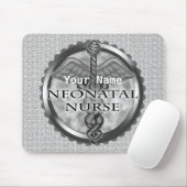 Tapis De Souris Caducée gris Infirmière néonatale (Avec souris)