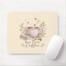 Café aquarelle lavande cosy