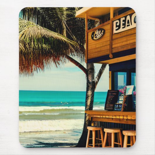 Tapis De Souris Cafe Bar de la plage de Bali (Devant)
