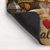 Tapis De Souris Café d'automne avec nuage de mots (Coin)