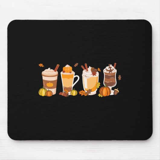 Tapis De Souris Café épice Latte automne automne saison automne Bo (Devant)
