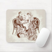 Tapis De Souris café et amour (Avec souris)