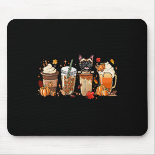 Tapis De Souris Café French Bulldog Halloween tenue pour Automne S