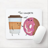 Tapis De Souris Café mignon et Donut Complet Couple (Avec souris)