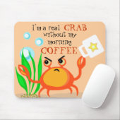 Tapis De Souris Café moins de crabe Mousepad (Avec souris)