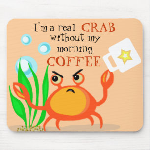 Tapis De Souris Café moins de crabe Mousepad
