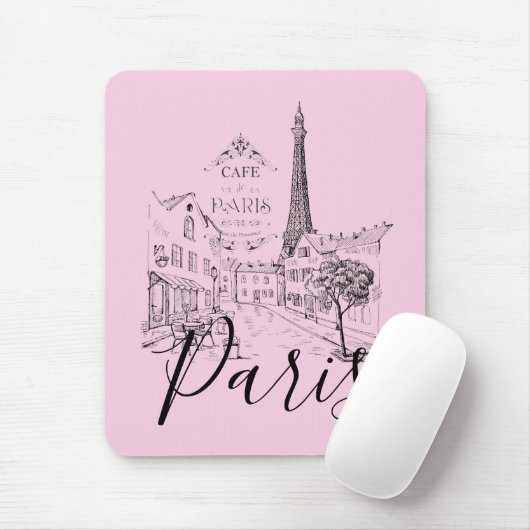 Tapis de souris Cafe Paris (Avec souris)