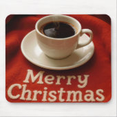 Tapis De Souris Café sur une couverture joyeux Noël (Devant)