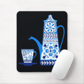 Tapis De Souris Café/théière d'art populaire (Avec souris)