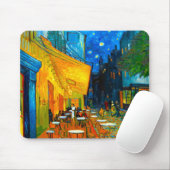 Tapis De Souris Café Van Gogh Terrasse en soirée (Avec souris)