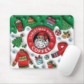Tapis De Souris Café Vibes de Noël (Avec souris)