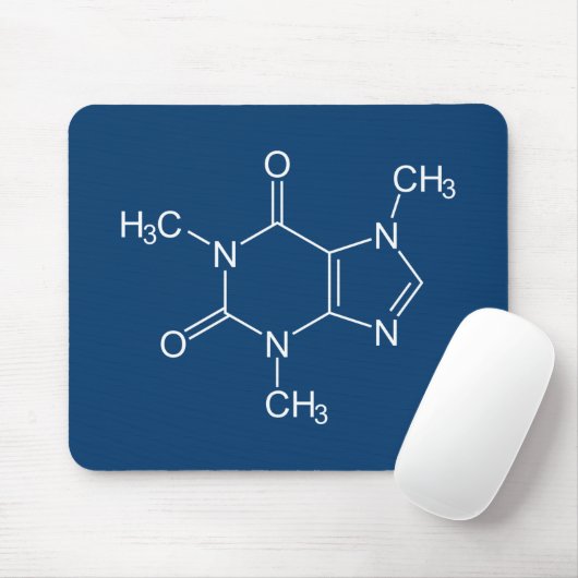 Tapis De Souris Caféine Molécule Blue Souse Panier (Avec souris)
