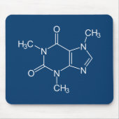 Tapis De Souris Caféine Molécule Blue Souse Panier (Devant)