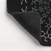 Tapis De Souris Caffeine Molécule Souris Noir (Coin)