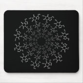 Tapis De Souris Caffeine Molécule Souris Noir (Devant)
