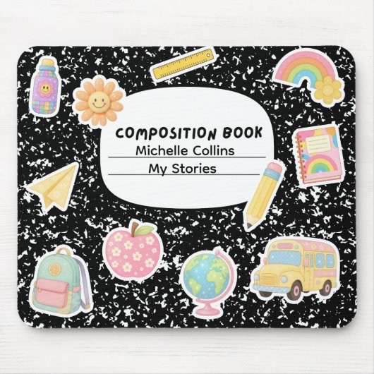 Tapis de souris Cahier de Composition (personnalis (Devant)