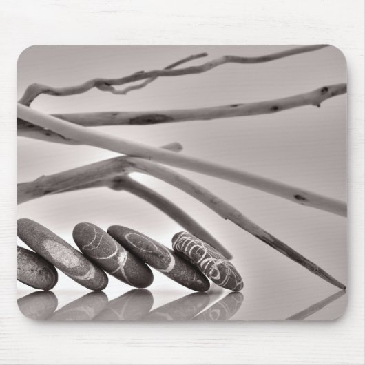 Tapis De Souris Cailloux et bois de flottage (Devant)