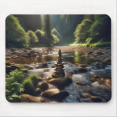 Tapis De Souris Cairn de la rivière de pierre (Devant)