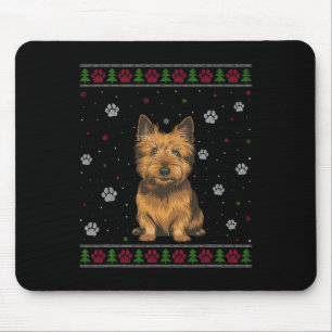 Tapis De Souris Cairn Terrier Chandail de Noël Xmas Animal de comp