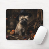 Tapis De Souris Cairn Terrier Citrouilles Halloween effroi (Avec souris)