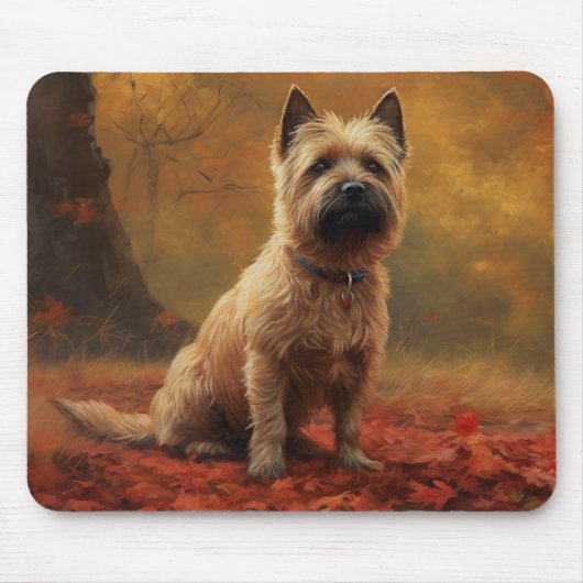 Tapis De Souris Cairn Terrier en automne Leaves automne Inspire (Devant)
