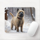 Tapis De Souris Cairn Terrier Qu'Il Neige Noël (Avec souris)