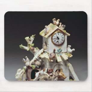 Tapis De Souris Caisse d'horloge de basse cour de porcelaine de