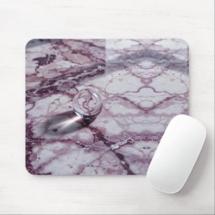 Tapis De Souris Calacatta Viola marbre avec la sphère d'eau Macro