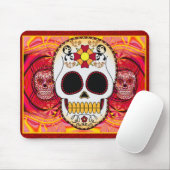 Tapis De Souris Calaveras rouge Mousepad (Avec souris)